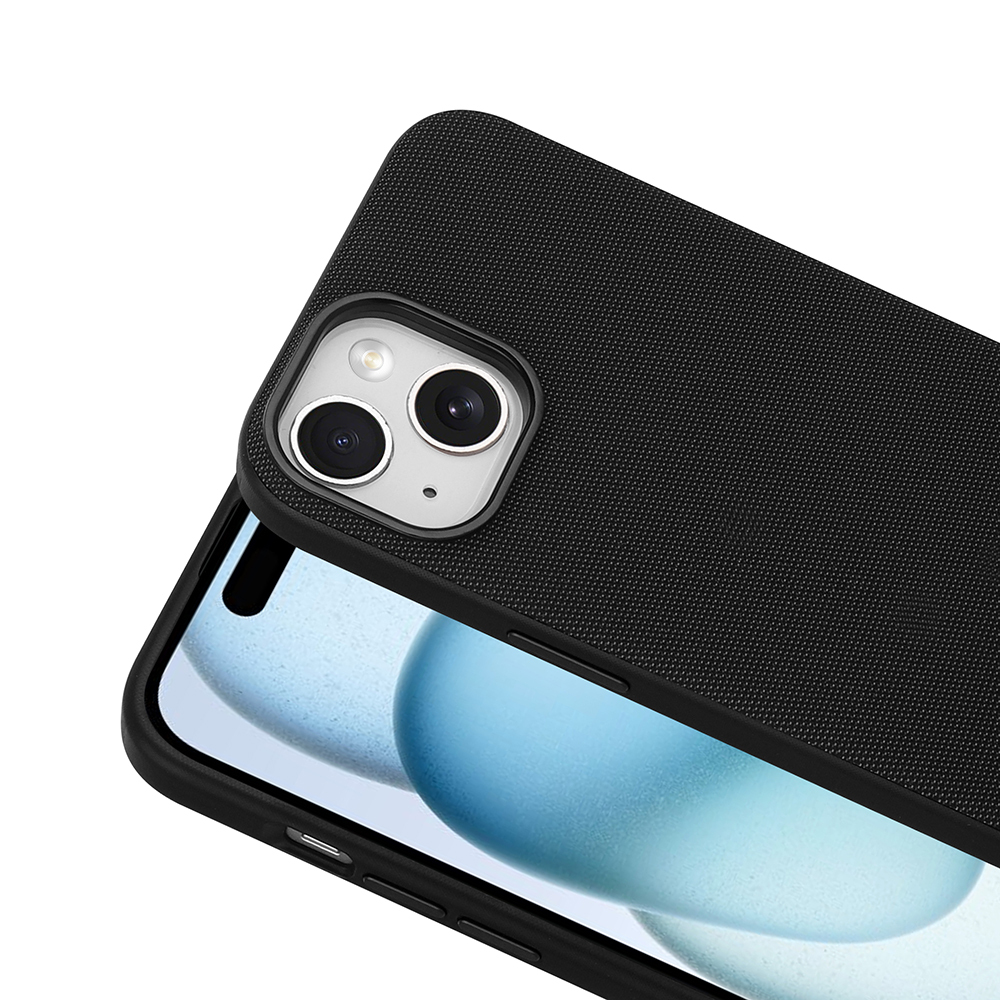 Apple iPhone 15 Uyumlu Kılıf M-Safe Şarj Özellikli Kumaş Tasarımlı Zore Miami Sert PC Kapak - 2