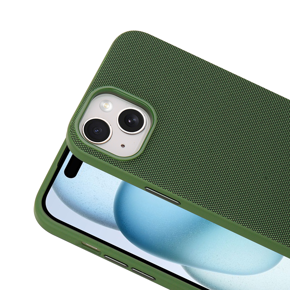 Apple iPhone 15 Uyumlu Kılıf M-Safe Şarj Özellikli Kumaş Tasarımlı Zore Miami Sert PC Kapak - 2