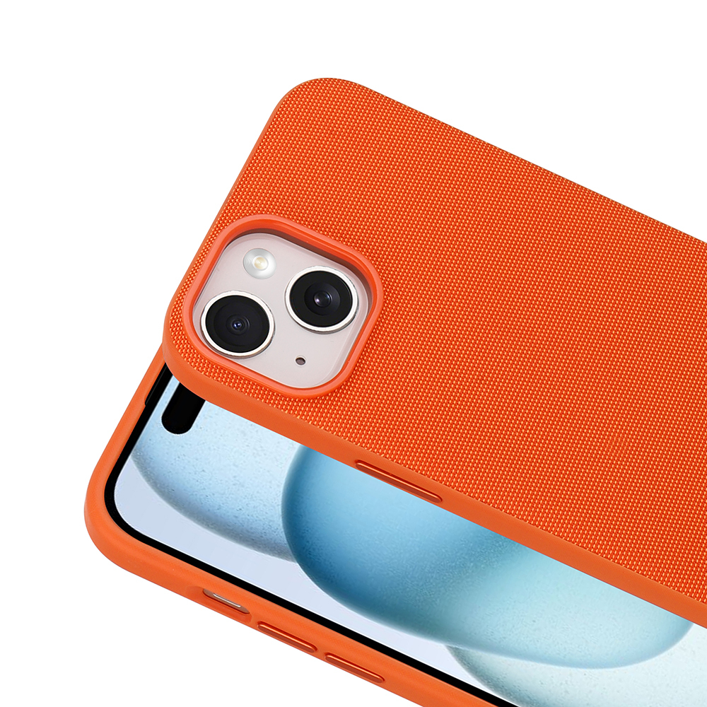 Apple iPhone 15 Uyumlu Kılıf M-Safe Şarj Özellikli Kumaş Tasarımlı Zore Miami Sert PC Kapak - 2