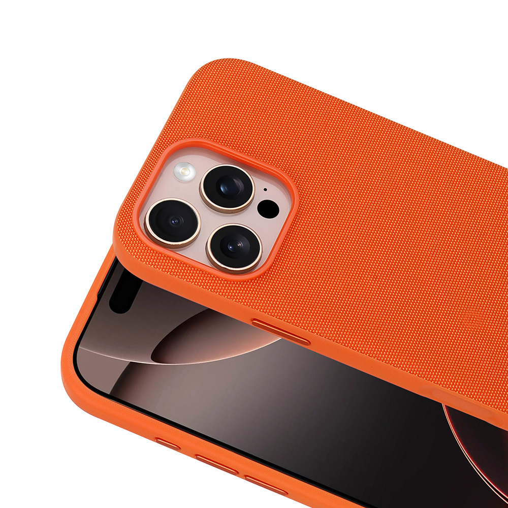 Apple iPhone 16 Pro Uyumlu Kılıf M-Safe Şarj Özellikli Kumaş Tasarımlı Zore Miami Sert PC Kapak - 2