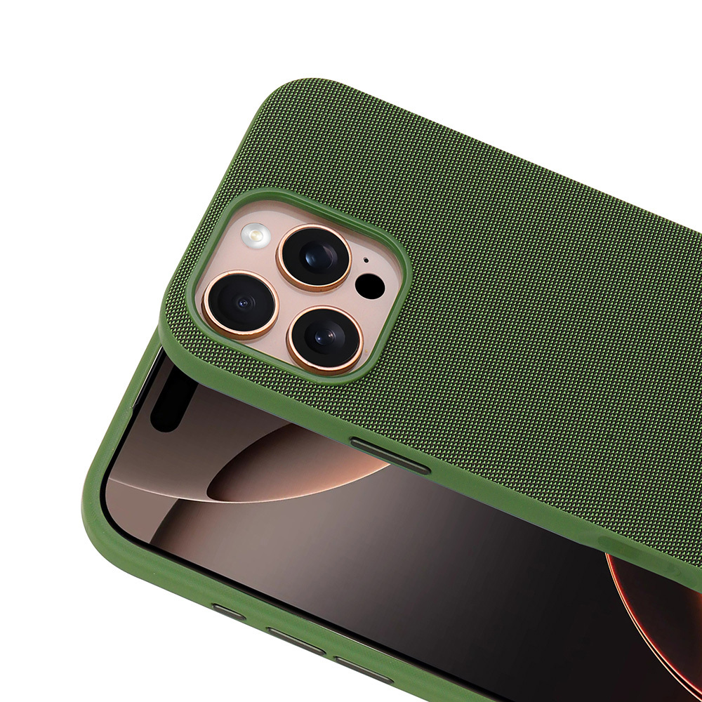 Apple iPhone 16 Pro Max Uyumlu Kılıf M-Safe Şarj Özellikli Kumaş Tasarımlı Zore Miami Sert PC Kapak - 2