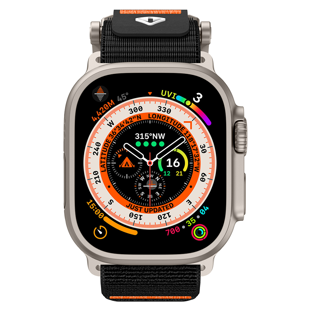 Apple Watch 7 45mm Uyumlu Zore KRD-154 Naylon Kumaş Hasır Örgülü Kordon - 1