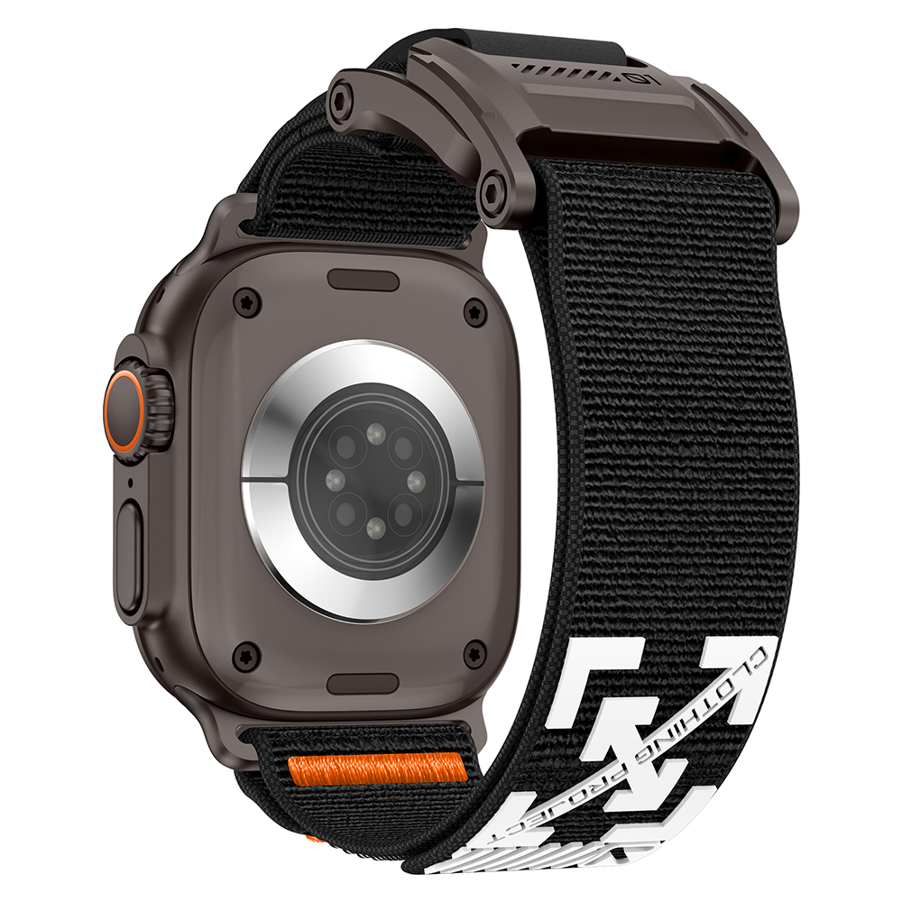 Apple Watch 7 45mm Uyumlu Zore KRD-154 Naylon Kumaş Hasır Örgülü Kordon - 2