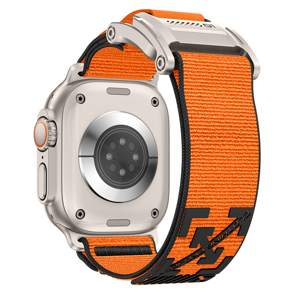 Apple Watch 7 45mm Uyumlu Zore KRD-154 Naylon Kumaş Hasır Örgülü Kordon - 2