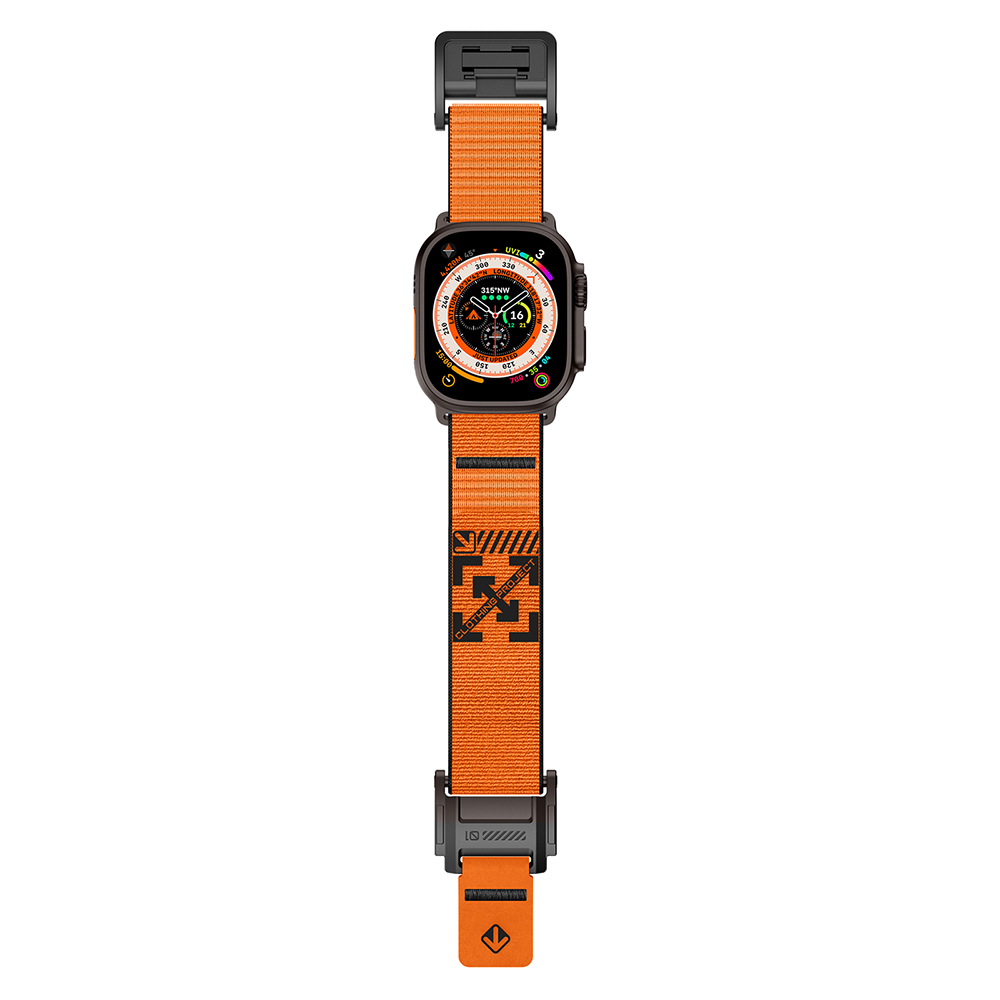 Apple Watch 7 45mm Uyumlu Zore KRD-154 Naylon Kumaş Hasır Örgülü Kordon - 8