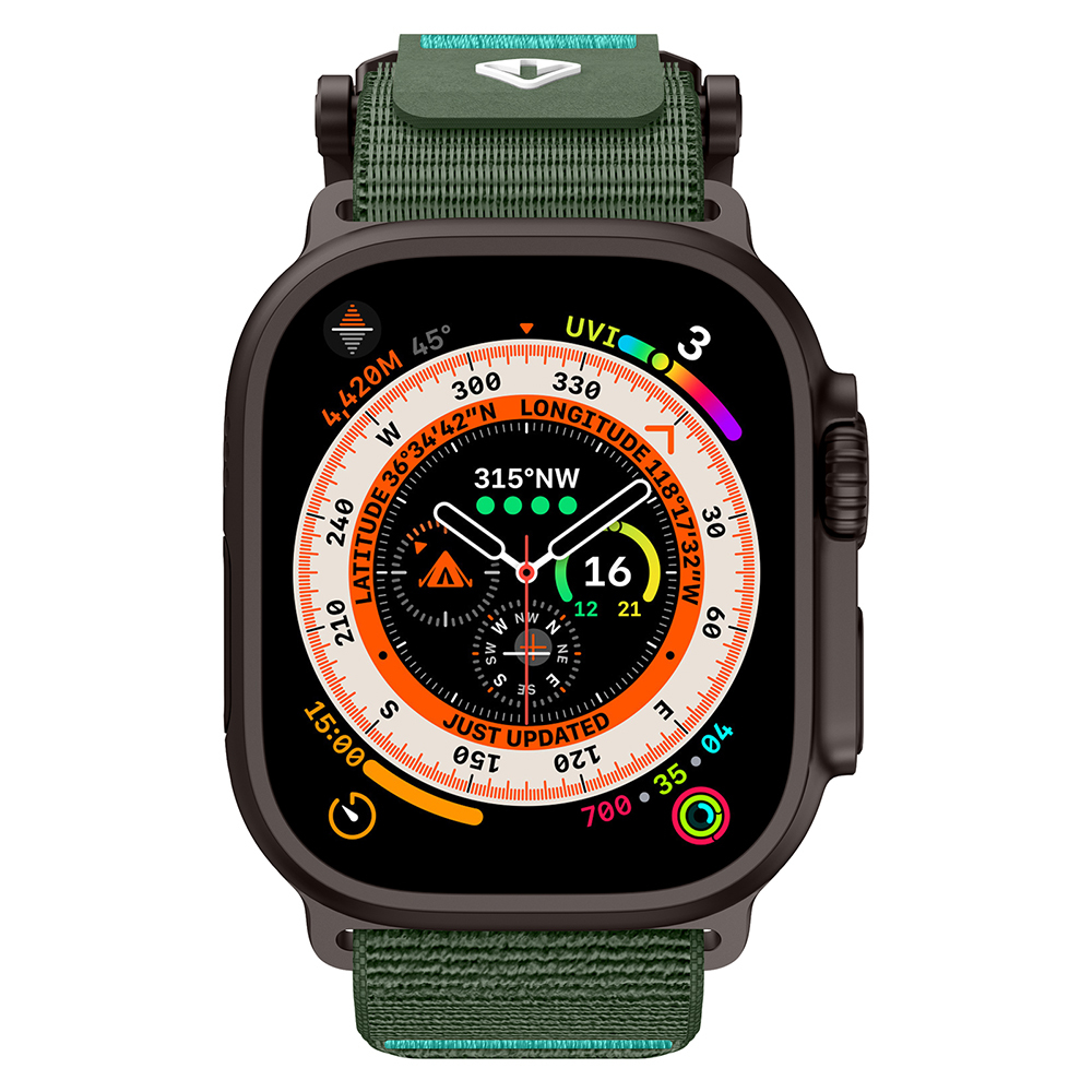 Apple Watch 7 45mm Uyumlu Zore KRD-154 Naylon Kumaş Hasır Örgülü Kordon - 1
