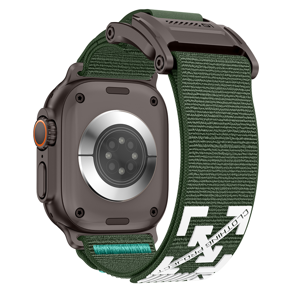 Apple Watch 7 45mm Uyumlu Zore KRD-154 Naylon Kumaş Hasır Örgülü Kordon - 2