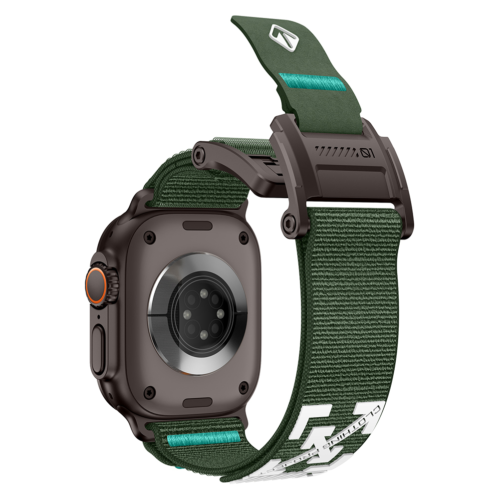 Apple Watch 7 45mm Uyumlu Zore KRD-154 Naylon Kumaş Hasır Örgülü Kordon - 5