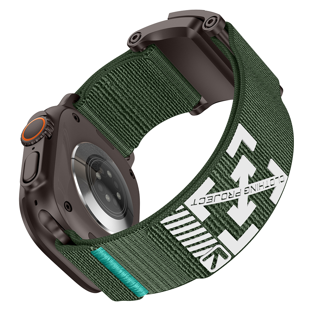 Apple Watch 7 45mm Uyumlu Zore KRD-154 Naylon Kumaş Hasır Örgülü Kordon - 6