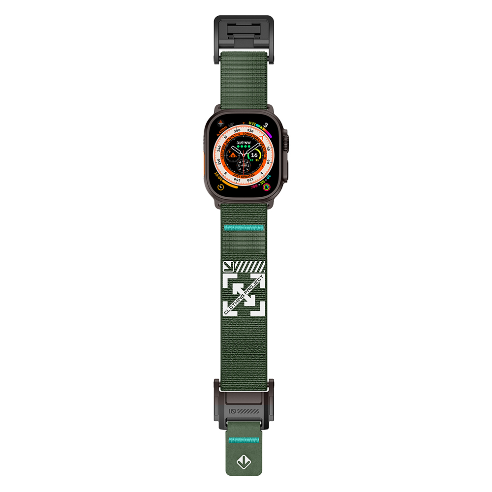Apple Watch 7 45mm Uyumlu Zore KRD-154 Naylon Kumaş Hasır Örgülü Kordon - 8