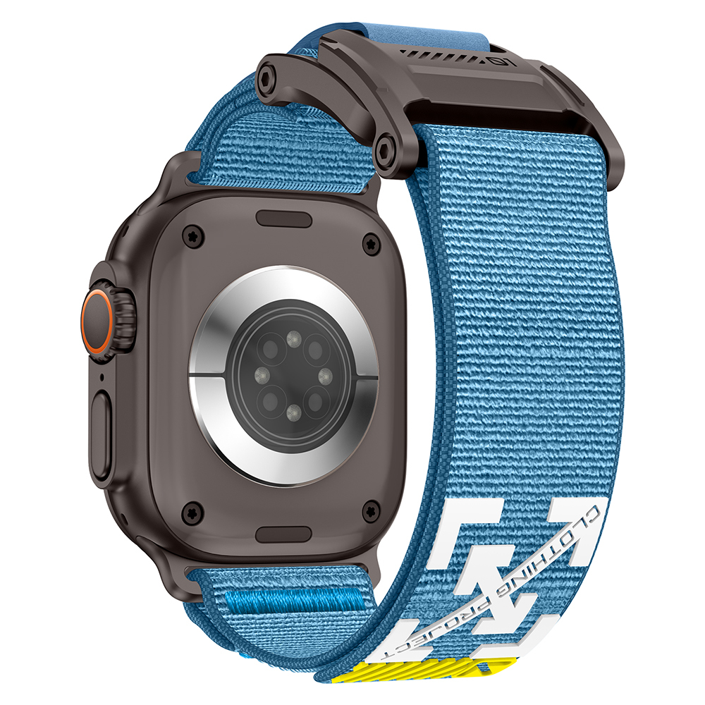 Apple Watch 7 45mm Uyumlu Zore KRD-154 Naylon Kumaş Hasır Örgülü Kordon - 2
