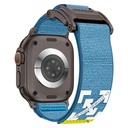 Apple Watch 7 45mm Uyumlu Zore KRD-154 Naylon Kumaş Hasır Örgülü Kordon - 2