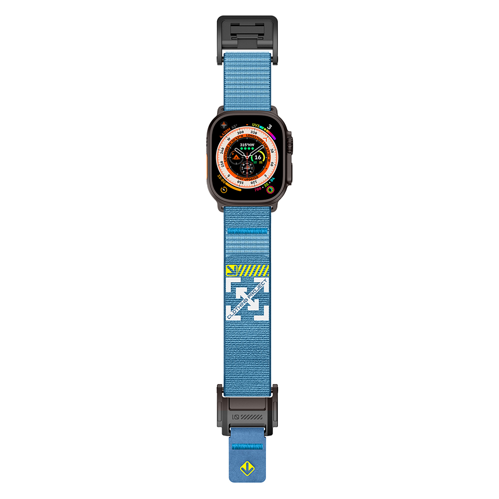 Apple Watch 7 45mm Uyumlu Zore KRD-154 Naylon Kumaş Hasır Örgülü Kordon - 8