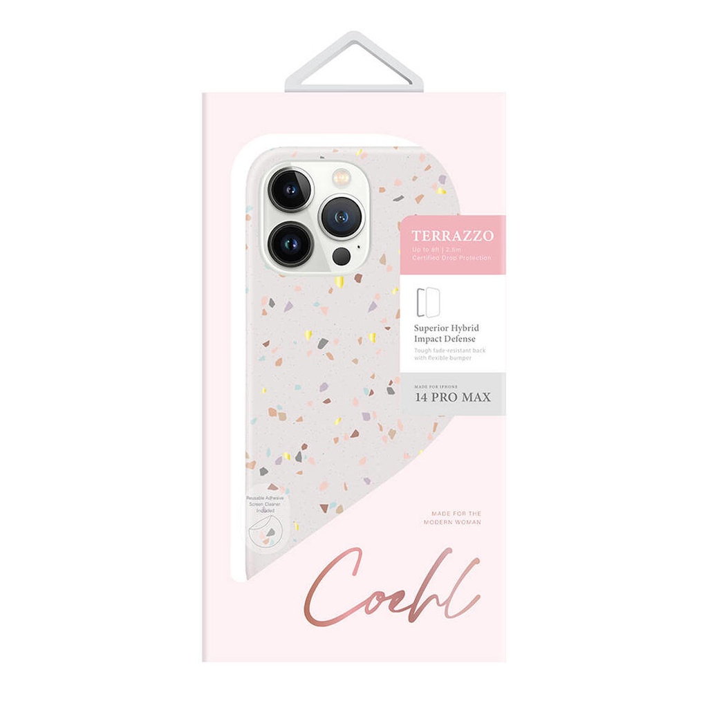 Apple iPhone 14 Pro Max Uyumlu Kılıf Mozaik Desenli Coehl Terrazzo Kapak