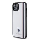 Apple iPhone 15 Plus Uyumlu Kılıf U.S. Polo Assn. Orjinal Lisanslı Üç Renk Şerit Tasarımlı Baskı Logolu Kapak