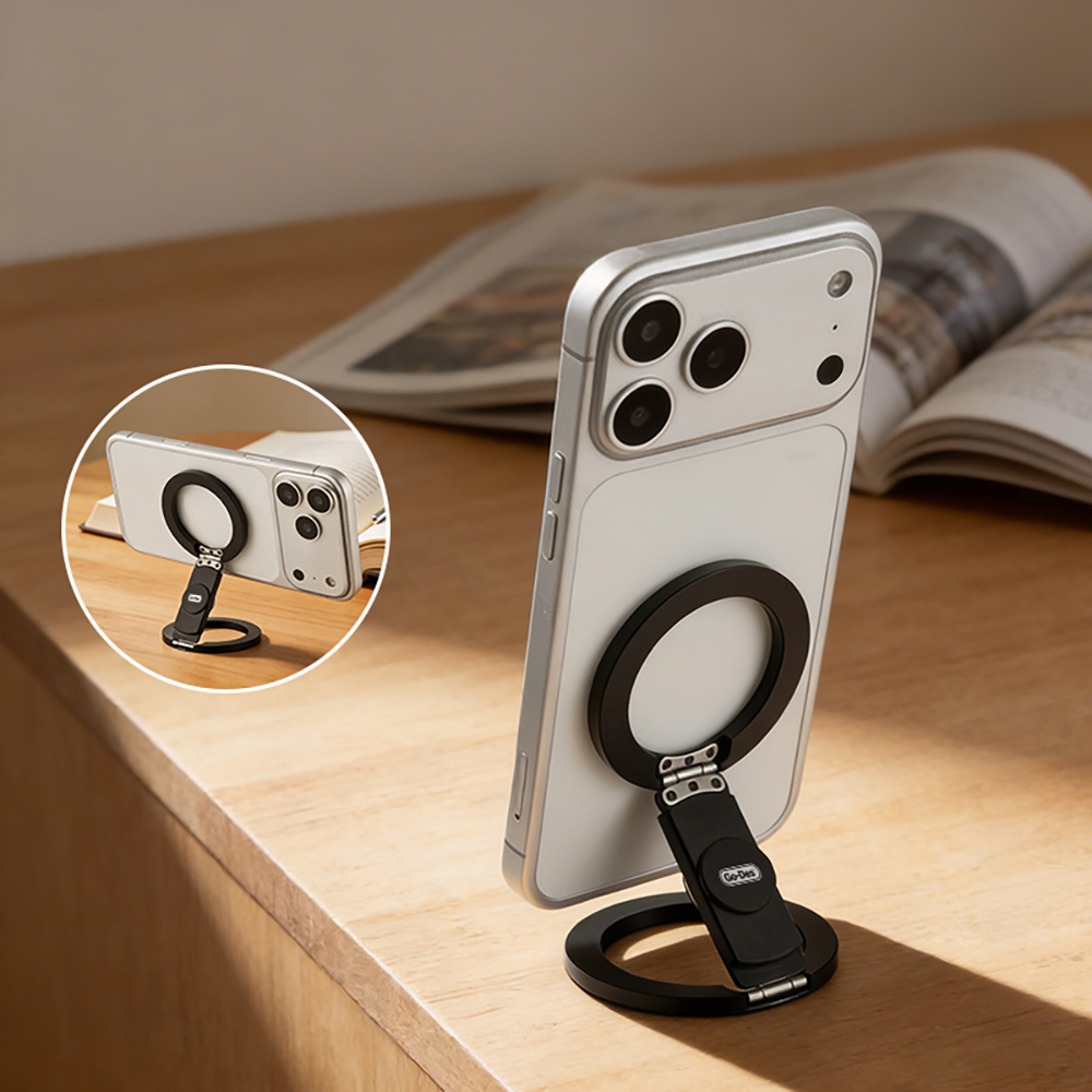 Go Des GD-G067 Ayarlanabilir Katlanabilir Stres Çarkı Tasarımlı Magnetik Telefon Standı - 2