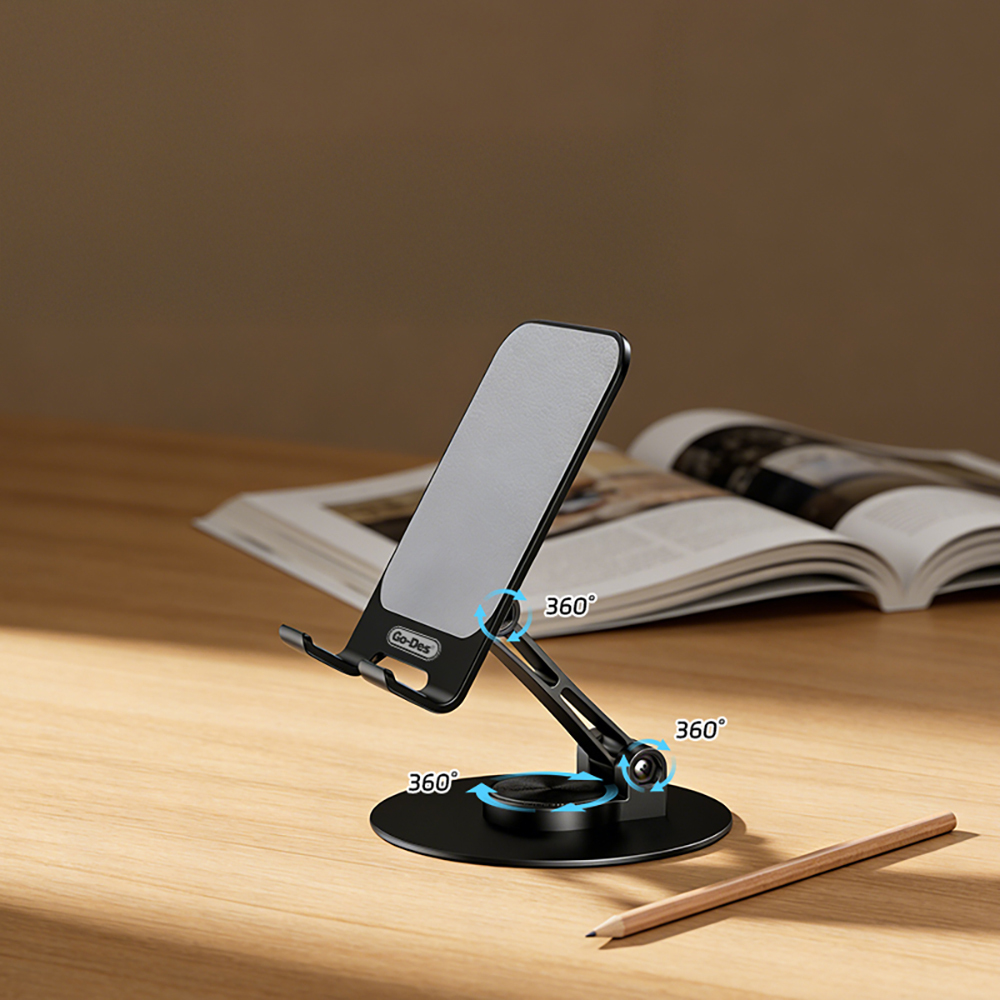 Go Des GD-HD773 Ayarlanabilir Katlanabilir 360 Derece Dönebilen Telefon ve Tablet Standı - 2