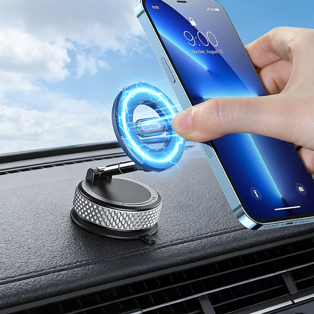 Go Des GD-HD243 360 Derece Dönebilen Vakum Özellikli Magnetik Telefon Tutucu - 2