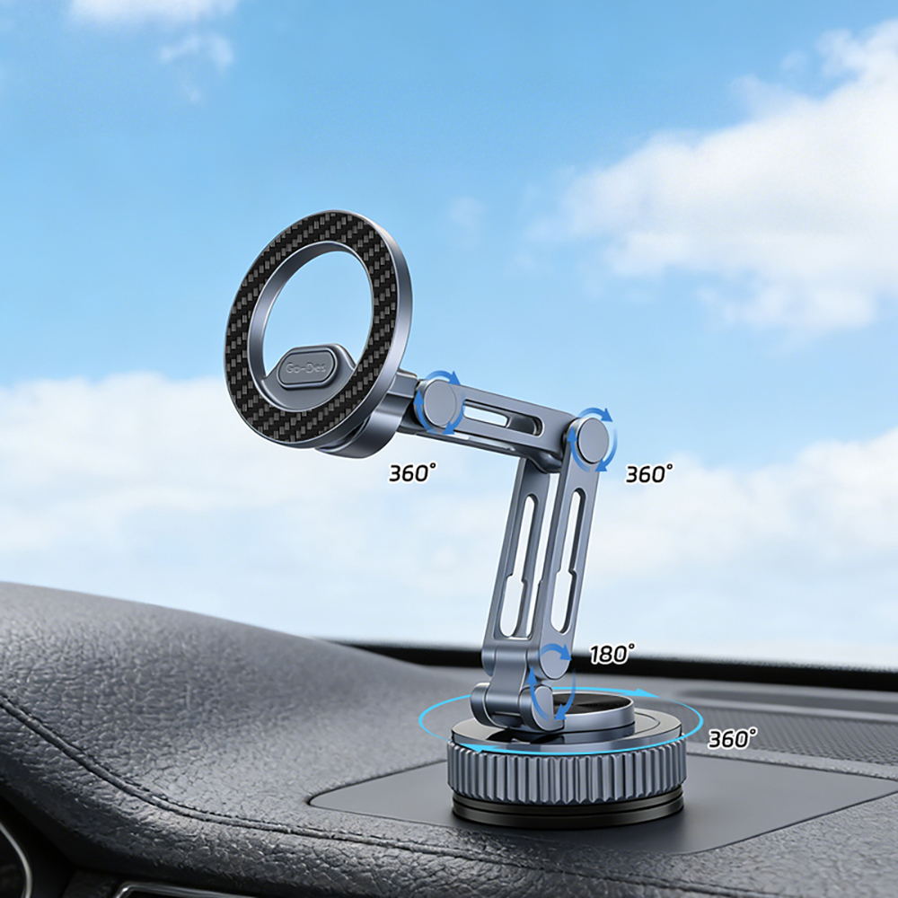 Go Des GD-HD246 Vakumlu Tasarım 360 Derece Dönebilen Magnetik Araç İçi Telefon Tutucu - 2