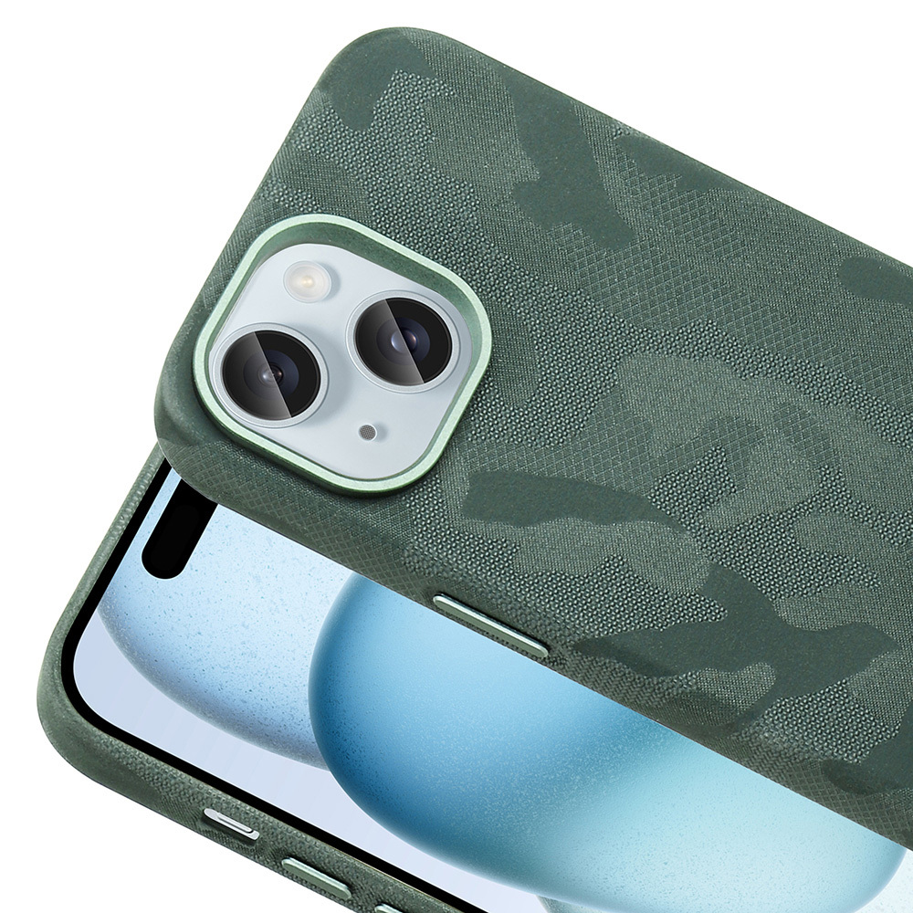 Apple iPhone 15 Uyumlu Kılıf M-Safe Şarj Özellikli Kamuflaj Tasarımlı Zore Sera Sert PC Kapak - 2