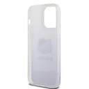Apple iPhone 15 Pro Max Uyumlu Kılıf Hello Kitty Orjinal Lisanslı Yazı ve İkonik Logolu Elektroplating Kaplama Gradyan Kapak