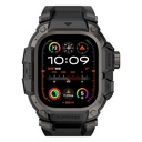Apple Watch Ultra 49mm Uyumlu Mohseven iWatch Punk Fortress Serisi Kasa Koruyuculu Silikon Kordon - 5