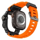 Apple Watch Ultra 49mm Uyumlu Mohseven iWatch Punk Fortress Serisi Kasa Koruyuculu Silikon Kordon - 4