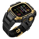 Apple Watch Ultra 49mm Uyumlu Mohseven iWatch Punk Fortress Serisi Kasa Koruyuculu Silikon Kordon - 1