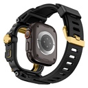 Apple Watch Ultra 49mm Uyumlu Mohseven iWatch Punk Fortress Serisi Kasa Koruyuculu Silikon Kordon - 4