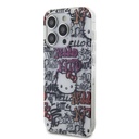 Apple iPhone 15 Pro Max Uyumlu Kılıf Hello Kitty Orjinal Lisanslı İkonik Logolu Etiket Graffiti Kapak
