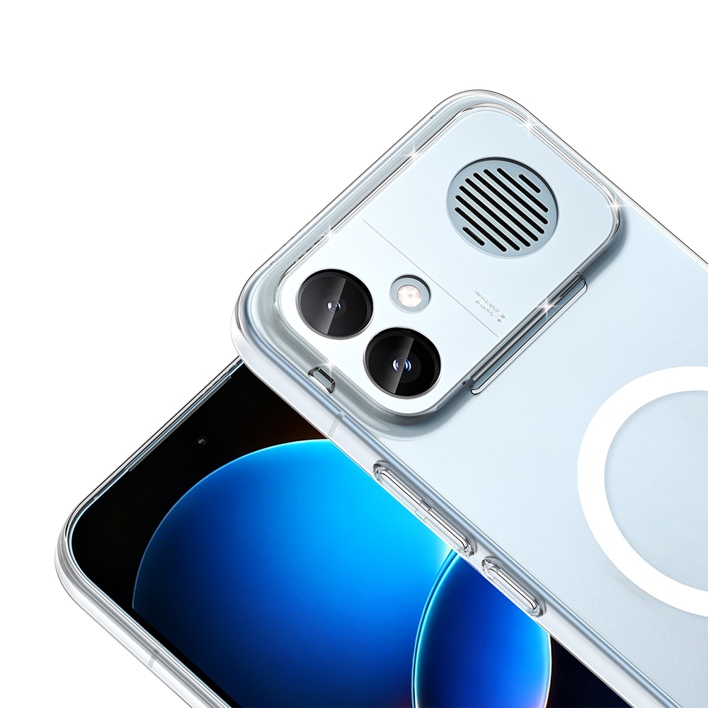 Xiaomi Poco F8 Ultra Uyumlu Kamera Korumalı M-Safe Şarj Özellikli Şeffaf Zore London Sert PC Kapak - 2