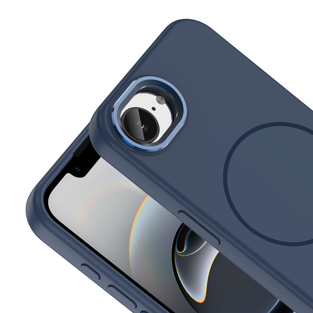 Apple iPhone 17 UyumluE Kılıf M-Safe Şarj Özellikli Metal Kamera Çerçeveli Zore Edi Silikon Kapak - 1
