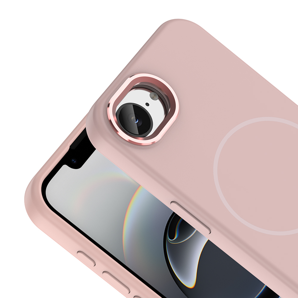 Apple iPhone 17 UyumluE Kılıf M-Safe Şarj Özellikli Metal Kamera Çerçeveli Zore Edi Silikon Kapak - 1