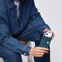Apple iPhone 17 Pro Uyumlu Kılıf M-safe Şarj Özellikli Aramid Fiber Pitaka Flora in Grid Serisi Kapak - 3