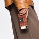 Apple iPhone 17 Pro Uyumlu Kılıf M-safe Şarj Özellikli Aramid Fiber Pitaka Flora in Grid Serisi Kapak - 5