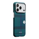 Apple iPhone 17 Pro Uyumlu Kılıf M-safe Şarj Özellikli Aramid Fiber Pitaka Flora in Grid Serisi Kapak - 1