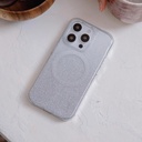 Apple iPhone 15 Pro Max Uyumlu Kılıf Magsafe Şarj Özellikli Simli Arka Yüzey Coehl Lumino Kapak
