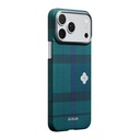 Apple iPhone 17 Pro Uyumlu Kılıf M-safe Şarj Özellikli Aramid Fiber Pitaka Flora in Grid Serisi Kapak - 3