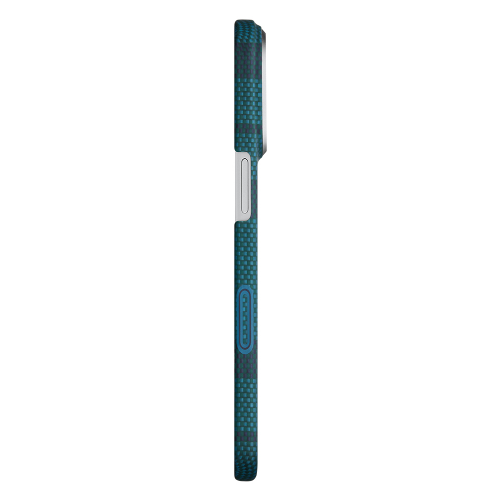 Apple iPhone 17 Pro Uyumlu Kılıf M-safe Şarj Özellikli Aramid Fiber Pitaka Flora in Grid Serisi Kapak - 5