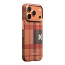 Apple iPhone 17 Pro Uyumlu Kılıf M-safe Şarj Özellikli Aramid Fiber Pitaka Flora in Grid Serisi Kapak - 1