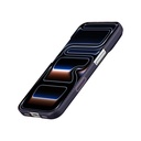 Apple iPhone 17 Pro Uyumlu Kılıf M-safe Şarj Özellikli Aramid Fiber Pitaka Sakura Hours Serisi Kapak - 3