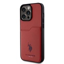 Apple iPhone 15 Pro Max Uyumlu Kılıf U.S. Polo Assn. Orjinal Lisanslı Baskı Logolu PU Kartlıklı Kapak