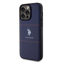 Apple iPhone 15 Pro Max Uyumlu Kılıf U.S. Polo Assn. Orjinal Lisanslı Deri Şeritli Logo Dizayn Kapak