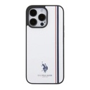 Apple iPhone 15 Pro Max Uyumlu Kılıf U.S. Polo Assn. Orjinal Lisanslı Üç Renk Şerit Tasarımlı Baskı Logolu Kapak