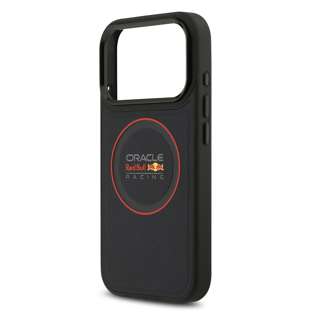 Apple iPhone 17 Pro Uyumlu Kılıf Redbull Orjinal Lisanslı M-safe Şarj Özellikli Kırmızı Halka ve Logo Kabartmalı PU Deri Kapak - 5