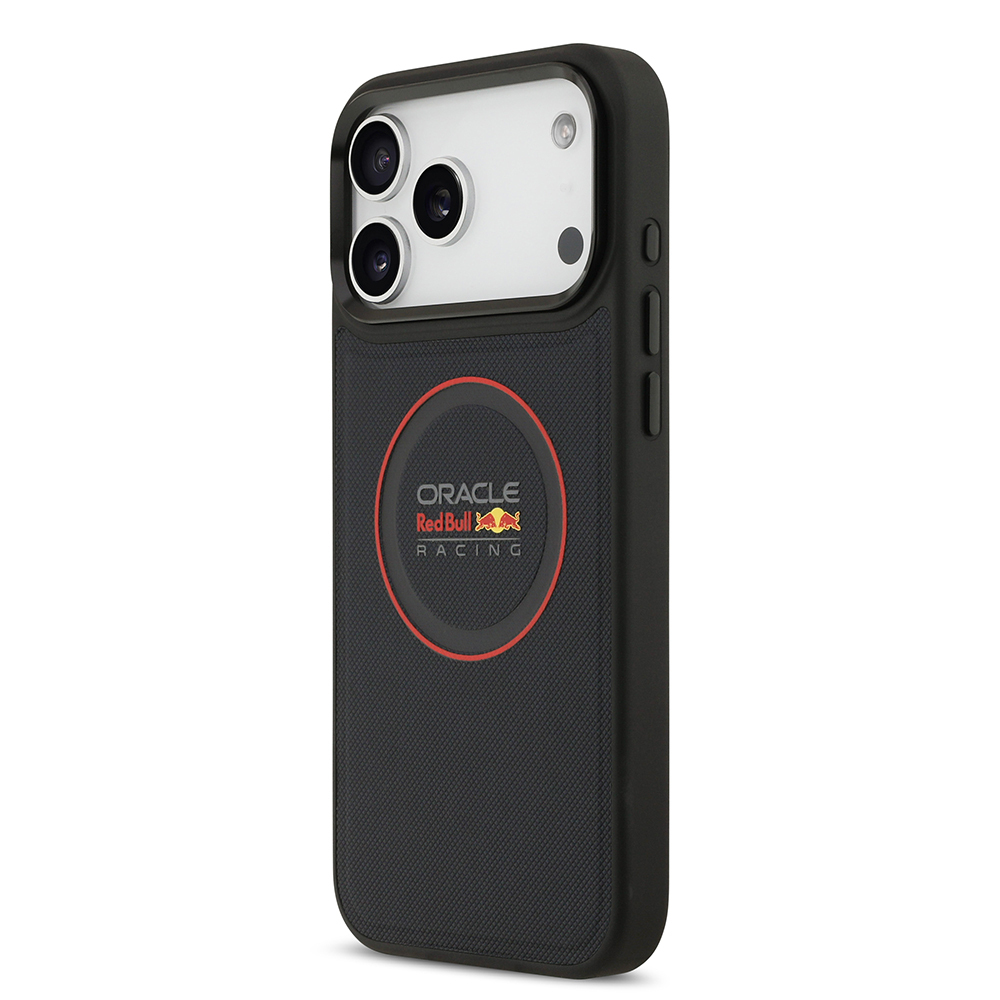 Apple iPhone 17 Pro Max Uyumlu Kılıf Redbull Orjinal Lisanslı M-safe Şarj Özellikli Kırmızı Halka ve Logo Kabartmalı PU Deri Kapak - 2