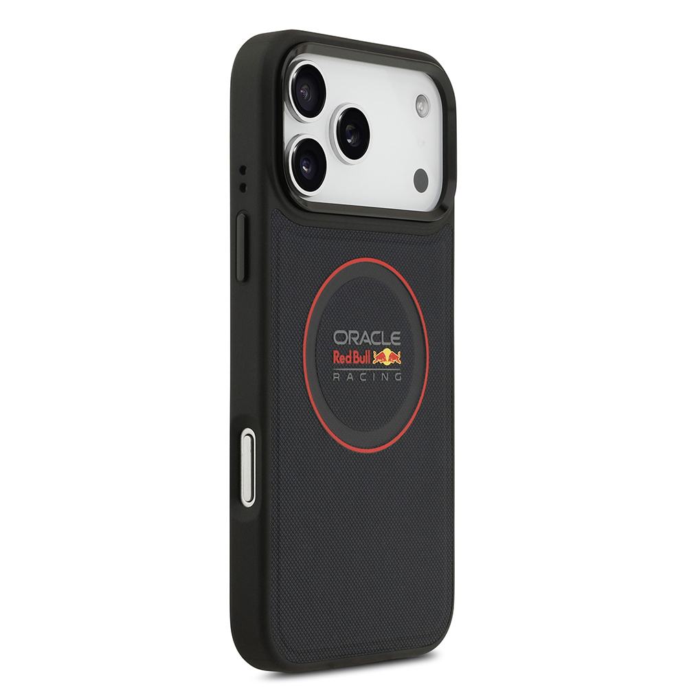 Apple iPhone 17 Pro Max Uyumlu Kılıf Redbull Orjinal Lisanslı M-safe Şarj Özellikli Kırmızı Halka ve Logo Kabartmalı PU Deri Kapak - 4