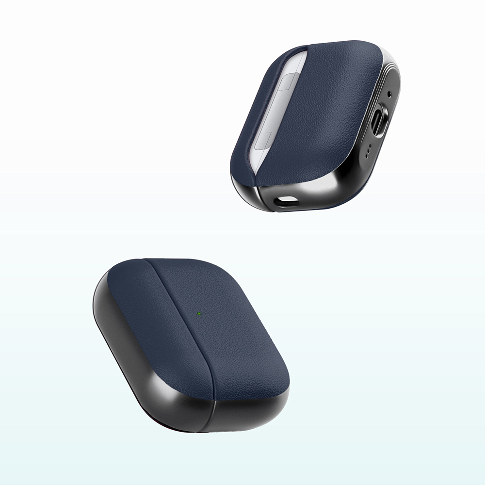 Apple AirPods Pro 3 Uyumlu Kılıf M-Safe Şarj Özellikli Mutural Poying Serisi Deri Tasarımlı Kapak - 3