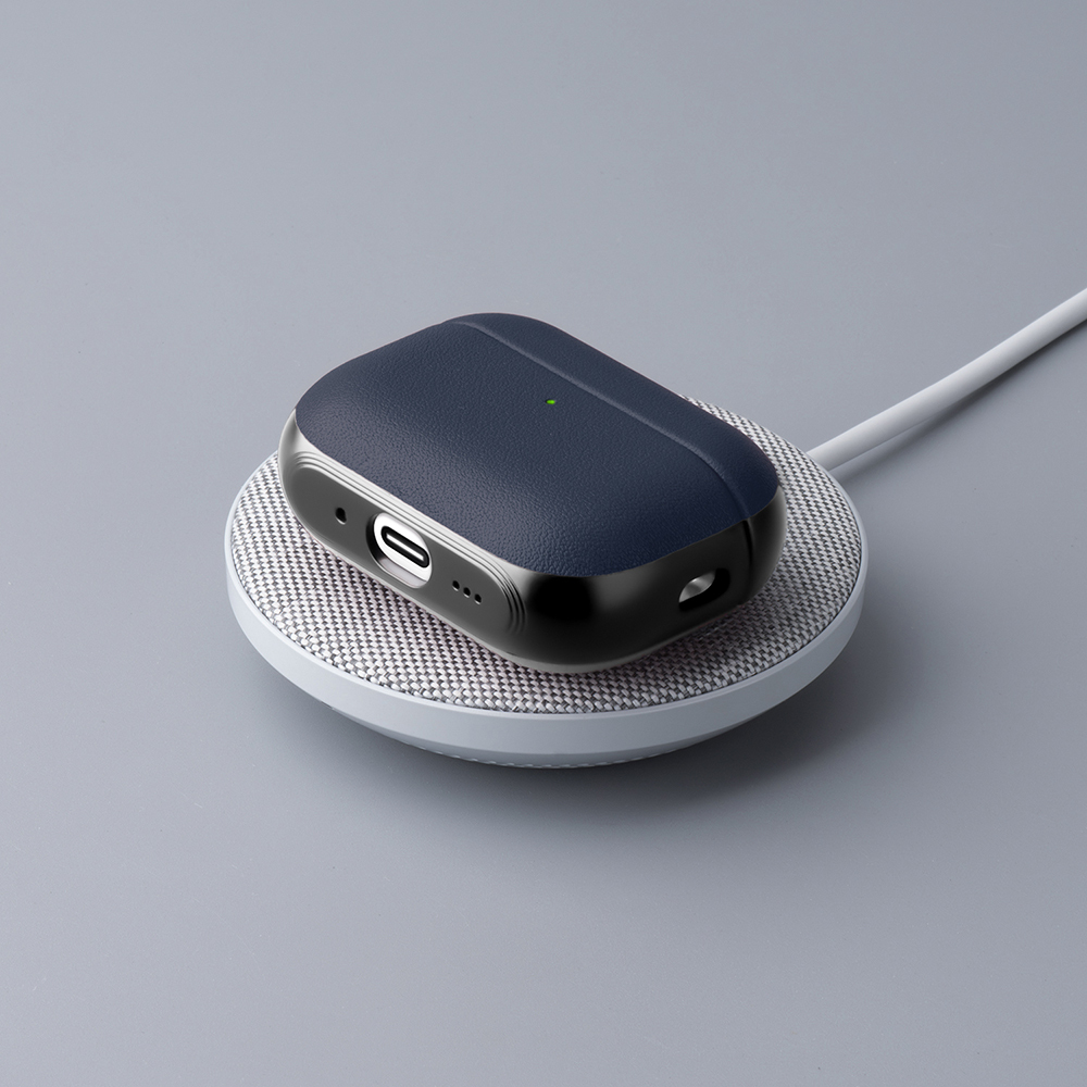 Apple AirPods Pro 3 Uyumlu Kılıf M-Safe Şarj Özellikli Mutural Poying Serisi Deri Tasarımlı Kapak - 4
