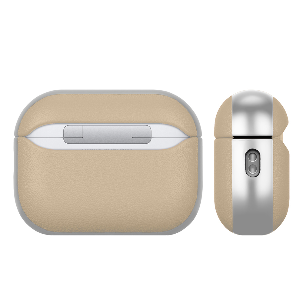 Apple AirPods Pro 3 Uyumlu Kılıf M-Safe Şarj Özellikli Mutural Poying Serisi Deri Tasarımlı Kapak - 1